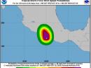 Tropical-Storm-Force wind speed probability chart. 